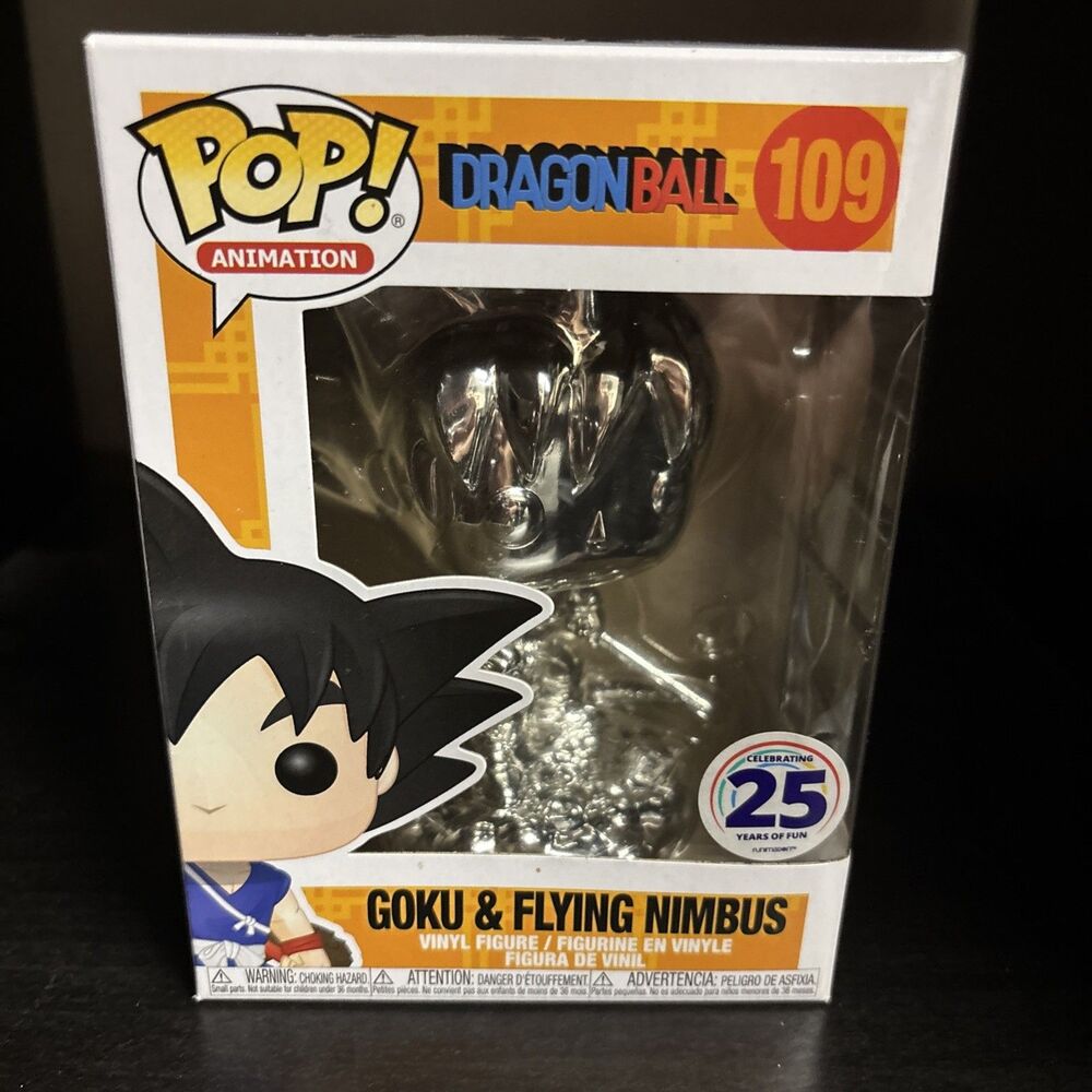 Funko Pop! Goku & Flying Nimbus - Silver Chrome Brand New Never Opened Mint!!!